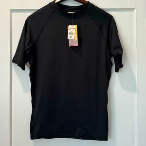 Sunshine Zone UPF 50+ Men's Rash Guard Short Sleeve Shirt NWT Black Size M
